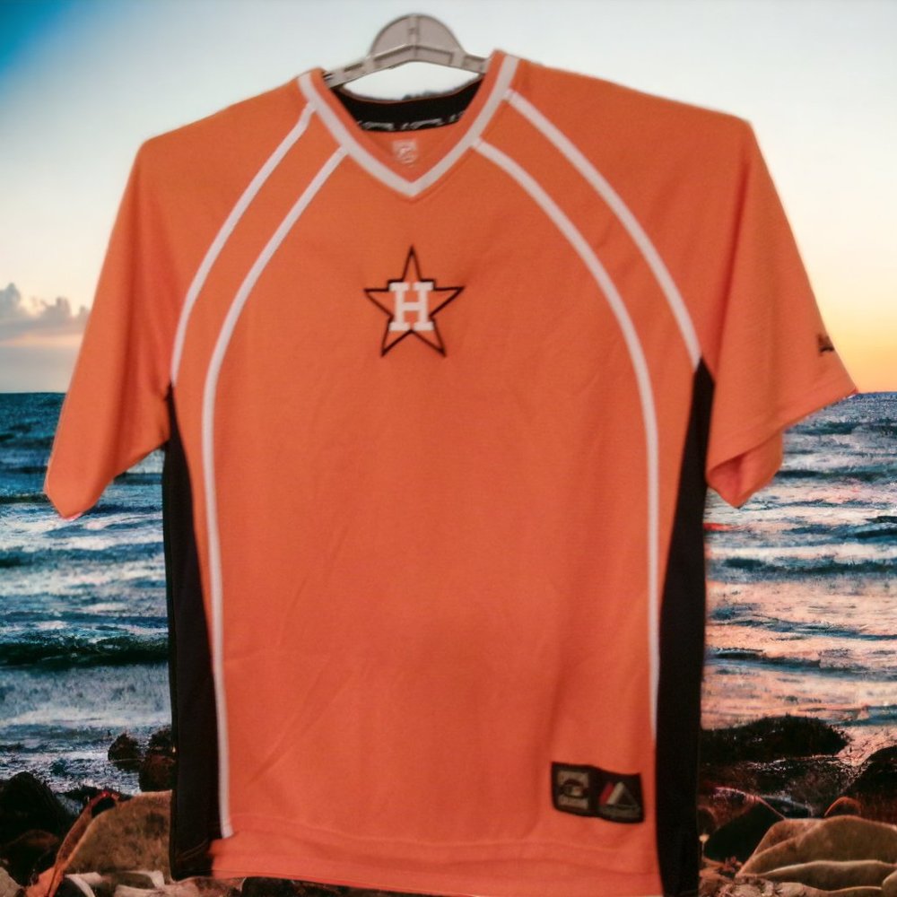 Y2K Vng Cooperstown Houston Astros Majestic Embroidered Baseball Jersey Sz XL